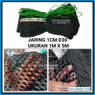 1cm Net 2.5mm Thick D30 1mx5m / 1cm Hole Net / Cage Net / Fish Net / Trol Net / Fisherman's Net / Go