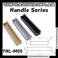 {The Hardware Lab}THL M05 Corner Conceal Handle Black/Gold/Grey 160 x 31 x 31mm & 220 x 31 x 31mm