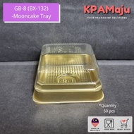[50pcs] GB-8 (BX-132) - Mooncake Tray - 7.5cm Gold Tray Container, Door Gift, Mochi, Macaroon