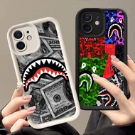 Q-22 Bape Black white Case for iPhone 13 11 12 Pro Max