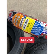 Electric vehicle tire without inner tube 14x250