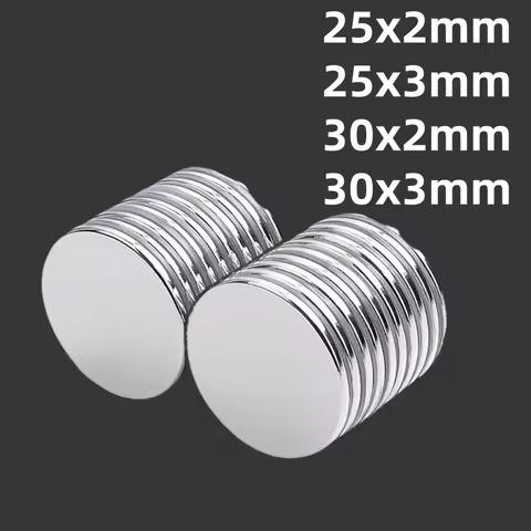 25x2/25x3/30x2/30x3mm Neodymium Fridge Waterproof Strong with Adhesive Backing for Craft, DIY, Offic