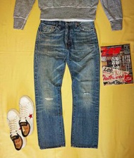 Levis LVC 1967 years 505 washed damaged denim  30" 腰圍 #22雙11