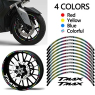 YAMAHA Reflective Motorcycle Wheel Sticker Scooter Hub Stripe Decals For TMAX T-MAX 500 TMAX560 TMAX530