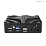 ✒Fanless Intel Jasper Lake N5105 Soft Router Pfsense Firmwall Support NVME 4*Intel 2.5G I225 NICs SIM Card Slot DP HD-MI