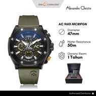 Alexandre Christie AC 9601 MCRIPBGN Hijau Original / Jam Tangan Pria Analog Rubber AC Collection