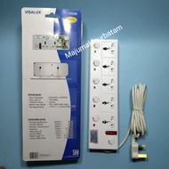 kabel listrik Stop Kontak 5 HOLES 13A 250V LENGTH 2.5 METERS VISALUX V235E 13A 250V EXTENSION CABLE/
