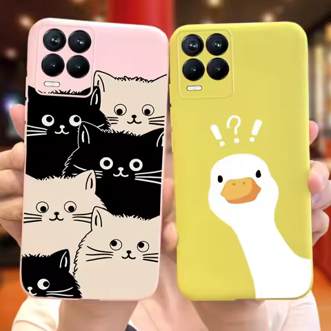 Case For Realme 8 Pro / Realme 8 4G Cute Cartoon Candy Color Soft Silicon Cover For Realme8 8Pro RMX