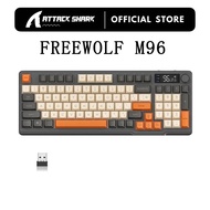 Original Brand FreeWolf M96 Wireless Keyboard with Screen,Gaming Keyboard Bluetooth Dual-Mode Connec