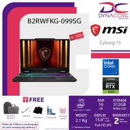 MSI CYBORG 15 B2RWFKG-099SG Gaming Laptop (Intel Core 7 240H/ 16GB Ram /512GB SSD/ RTX5060/15.6"/ Wi
