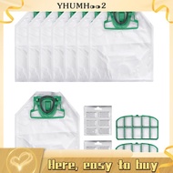 For VK200 FP200 Parts for  Kobold Vacuum Cleaner Bag Replacement Filter 8 VK200 Bags+2 HEPA Filters+