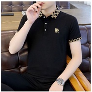 Polo Shirt Men Short-Sleeved Summer T-Shirt Versatile Half-Sleeved Plus Size Mens Business Top M-5XL