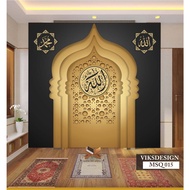 PUSAT CETAK wallpaper dinding rumah print wallpaper surabaya Wallpaper Mural Mimbar musholah