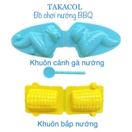 Super cute BBQ themed clay mold with chicken wings and corn cobs