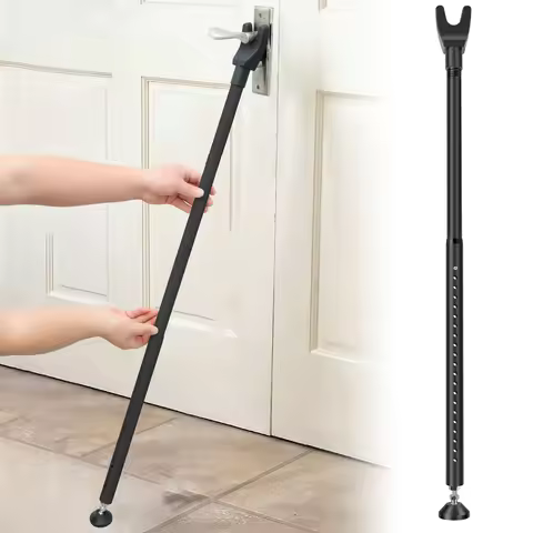Door Security Bar 44-55 Inch Adjustable Door Security Bar Home Security Door Stopper Door Security 3
