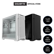 Gigabyte C102 Glass Micro-ATX Mid Tower PC Case Desktop Casing Tempered Glass Side Panel C102G with 