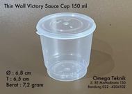 ready Thinwall Sauce Cup 150 ml @ 1000 pcs - Harga grosir murah murah
