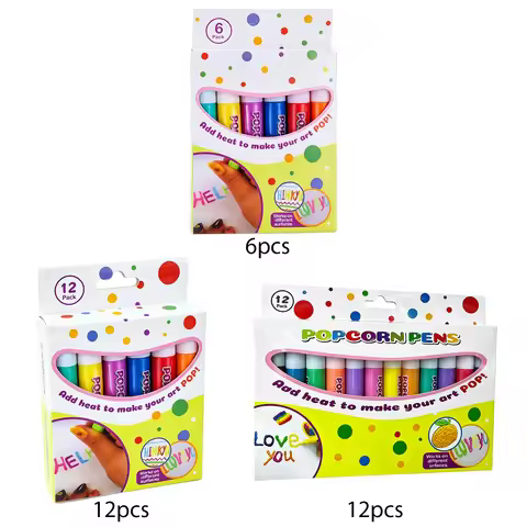 3D Bubble Pen Acrylic Paint Markers Pen Popcorns Drawing Pens Magic Puffy Effect Drawing Pens Drawin