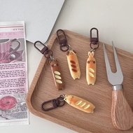 Little Bunny Bear Baguette Keychain Cute Student Cartoon Bag Pendant Couple