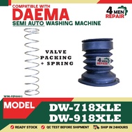 DW-718XLE / DW-918XLE VALVE PACKING + SPRING SEMI-AUTO COMPATIBLE WITH DAEMA WASHING MACHINE DRAIN V
