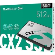 TEAMGROUP Team "512GB" CX2 2.5 SATA III 3D NAND Internal Solid State Drive Model