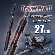 Orca Telescopic Pro2 Lure Rod Full Carbon Vibration Out 1.5m casting rod 1.8m spinning rod Sea joran