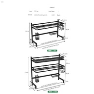 kitchen organizer storage rack❀NETEL 1/2 Tier Sink Dishwasher Rack Dry Storage Organizer Kitchen Ute