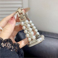 Light Luxury Socialite Pearl Bracelet Strap for Apple Watch 41mm 44mm 45mm 49mm IWatch Series 10 42m