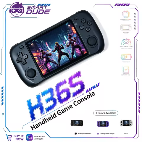 Retro Gaming Console H36S Handheld Portable Player with IPS HD Display Open Source OS 64GB 128GB - N