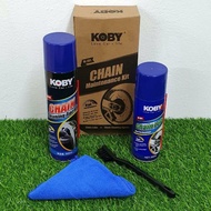 Koby 4 IN 1 CHAIN LUBE CHAIN CLEANER CHAIN BRUSH SPRAY CHAIN Washing CHAIN Cloth CHAIN BRUSH
