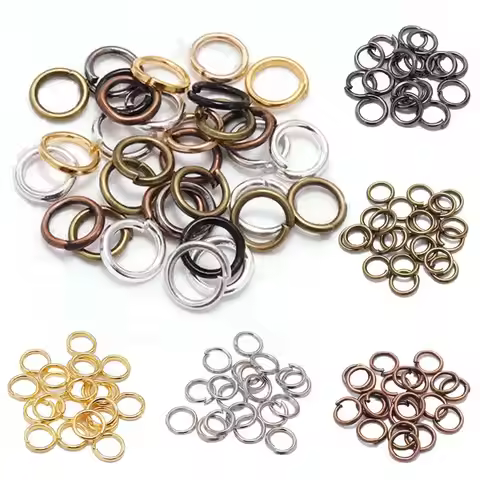 50-200Pcs/bag 3mm-18mm Copper Jump Ring Loop Split Ring Connector For DIY Necklace Bracelet Jewelry 