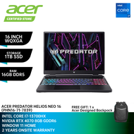 Acer Predator Helios Neo 16 PHN16-71-7839 Gaming Laptop (16 Inch WQXGA 165Hz | I7-13700HX | 16GB | 1