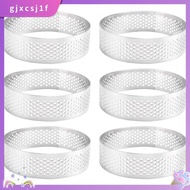 Cake Ring Molds, 6Pcs Stainless Steel Porous Tart Ring, Perforated Pie Cake Ring Mold, Cake Mousse R