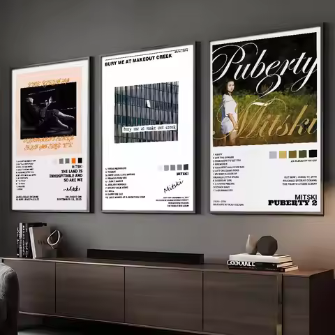 Singer Mitski Nothing’s About To Happen To Me Poster HD Paintings Self Adhesive Prints Home Bedroom 