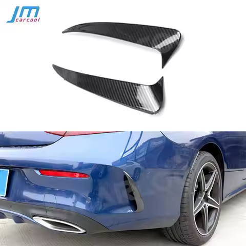 For Mercedes Benz W205 C205 C43 C63 For AMG Coupe 2 Door 2015 - 2019 Carbon Fiber Rear Bumper Side A