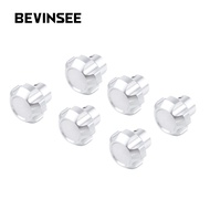 BEVINSEE Dash Knob Kit for Jeep CJ5 CJ7 CJ8 1976-1986, 6pcs (Black/Silver)