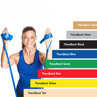 Thera-Band ยางยืดฟิตเนสแบบมียางธรรมชาติสำหรับการฟื้นฟูและออกกำลังกาย ยางยืดแบบแบนสำหรับการออกกำลังกา