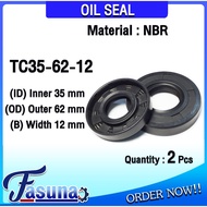 Oil Seal TC35-62-12 Rubber TC (NBR) Inner Hole 35 Outer Diameter 62 Thickness 12 Mm TC35x62x12 Mm.