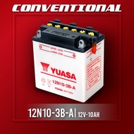 Aki Motor Basah 12 Volt Yuasa Multipole 12N10-3B-A 10 Amper Setrum Ikan Vespa (PX-150 Excel th '90, 