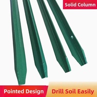 Besi Tiang Pagar 10pcs Pagar Cyclone Column Triangular Pointed Solid Iron Column Tiang Fence Posts