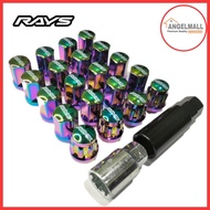 Rays nut Racing Wheel Nut Short Steel Heavy Duty Tyre Rays Nut M12xP1.5/1.25 20pcs