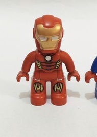 二手絕版LEGO樂高得寶鋼鐵人造型 大顆粒積木 漫威人物配件 兒童玩具