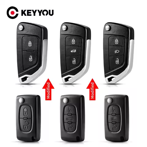 KEYYOU 1PCS New For Peugeot 306 407 Partner For Citroen C2 C4 C5 C6 C8 Berlingo Picasso CE0523/CE053