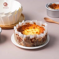 abongsea Basque Cheesecake Oil Paper Tray Foldable Cake Mold Disposable Release Mousse Cake Paper Ba