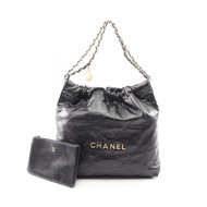 【二手】香奈兒 (Chanel) 絎縫肩背包 Chanel 22 大號 AS3262 黑色皮革 CHANEL22 絎縫鏈條單背包 女士二手 A