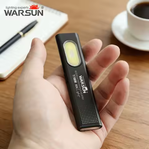 WARSUN T7PRO LED Torch Rechargeable Mini Work Flashlight with Magnet Ultra-thin & Portable for Hikin