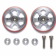 TAMIYA 95513 19MM ALUMINUM BALL-RACE 6 SPOKE W PLASTIC/ REDRing