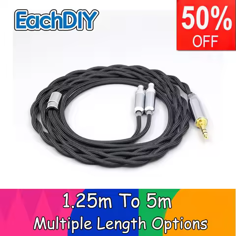 Nylon 99% Pure Silver Palladium Graphene Gold Shield Cable For Sennheiser HD800 HD800s HD820s HD820 