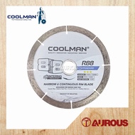 COOLMAN 88 SERIES R88 U SLOT CONTINUOS RIM DIAMOND CUTTING DISC 4" / 105MM (DRY)