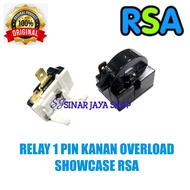 Relay Ptc 1 Pin Kanan Overload Showcase RSA Kulkas 1 Pintu / Otc Relay Showcase Pintu Kaca / Overloa